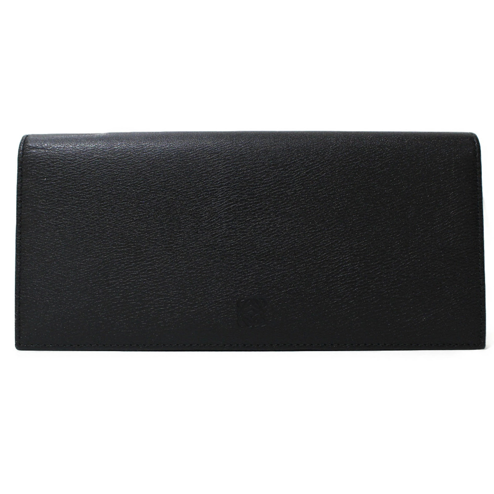 UnWith BagLOEWE Long Horizontal Wallet Bicolor Black Wine Red